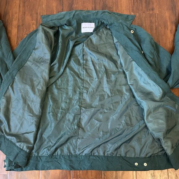 MKI MIYUKI ZOKU Overshirt Jacket Men L Teal Lined Snap Button Shacket Minimalist - Picture 6 of 10
